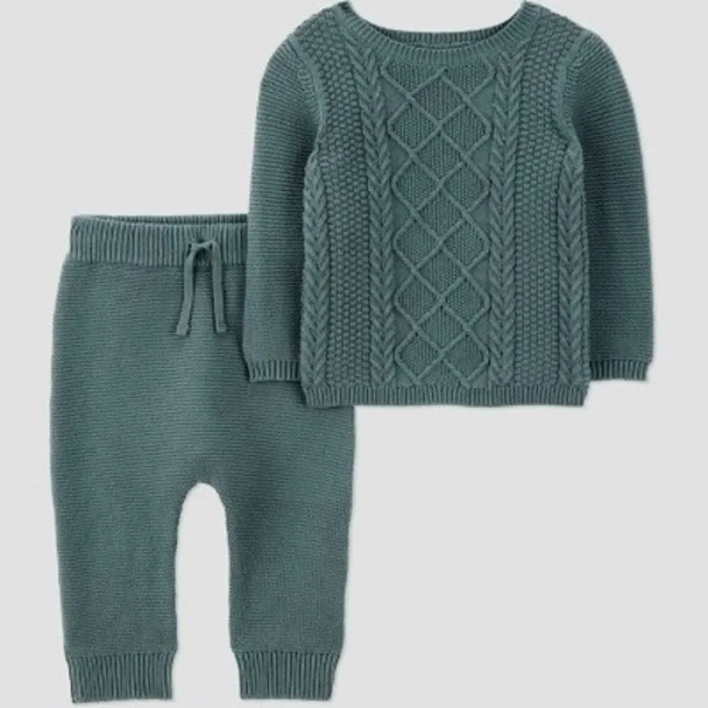 Carter's Baby Boys' 2pc Cable Knit Sweater Set Newborn